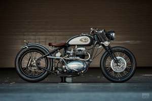 A BSA Thunderbolt bobber by Tesla clay sculptor Richard Mitchell